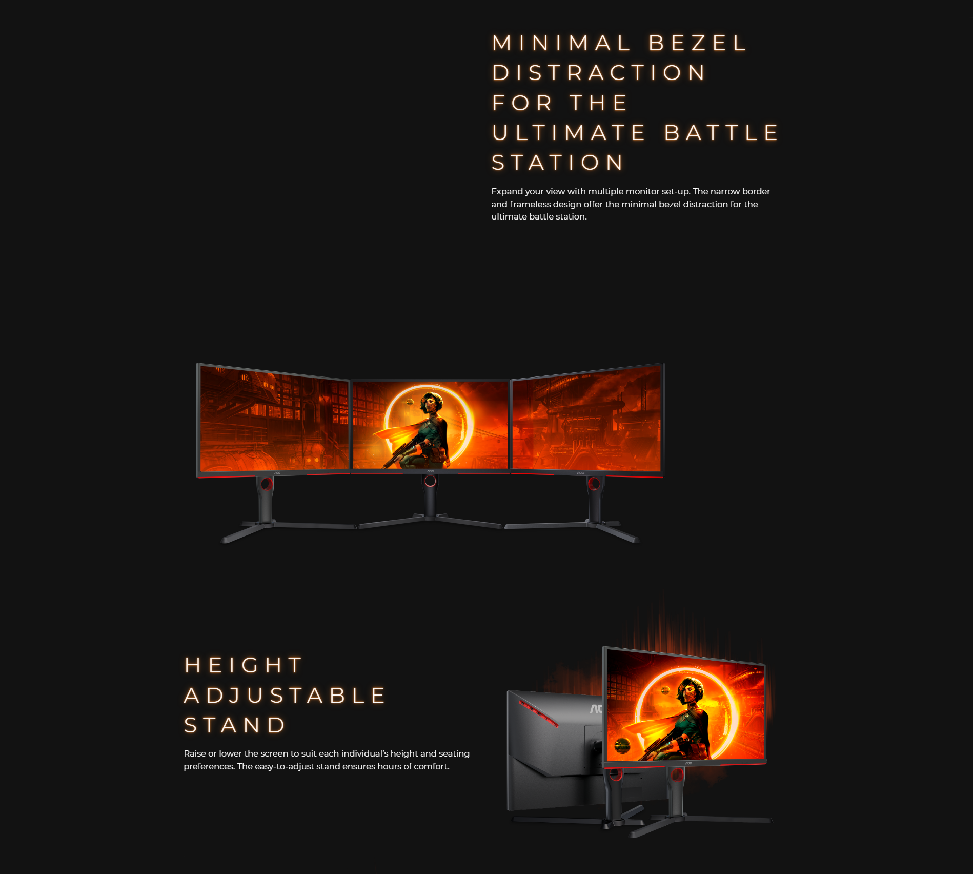 A large marketing image providing additional information about the product AOC Gaming 25G3ZM - 24.5" FHD 240Hz VA Monitor - Additional alt info not provided
